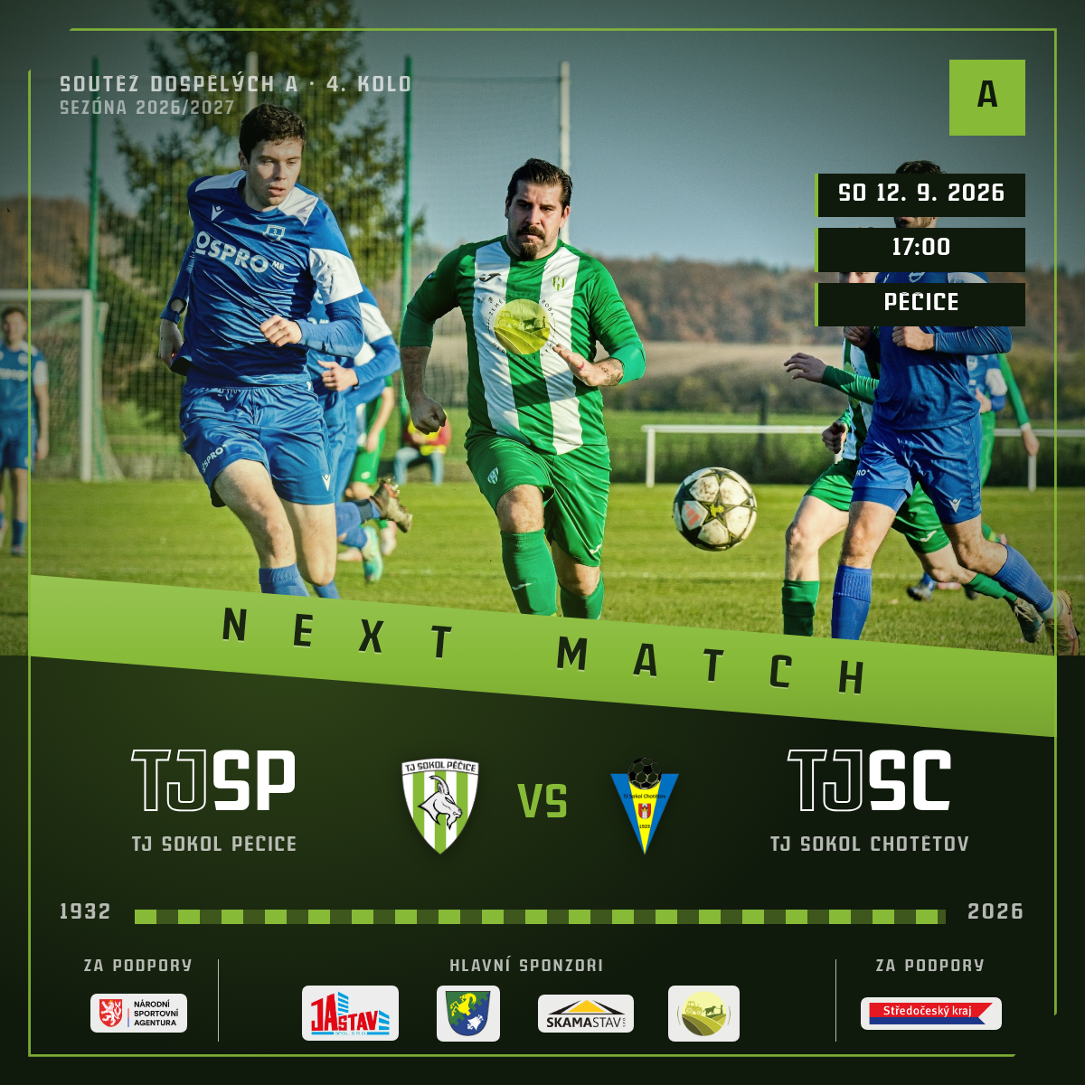 Next Match — TJ Sokol Chotětov "B" · doma
