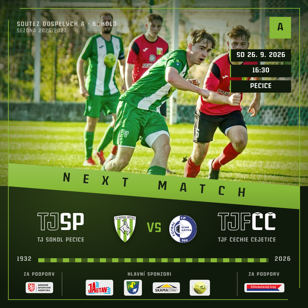 Next Match — TJF Čechie Čejetice · doma