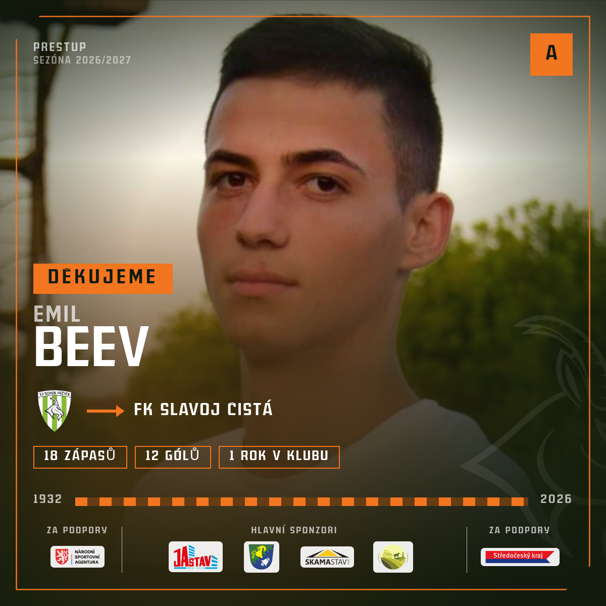 Odchod — do FK Slavoj Čistá